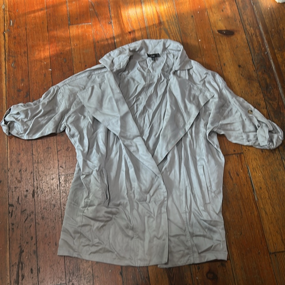 Lulu's Lucky Break Light Grey Oversized Jacket - Picture 5 of 8